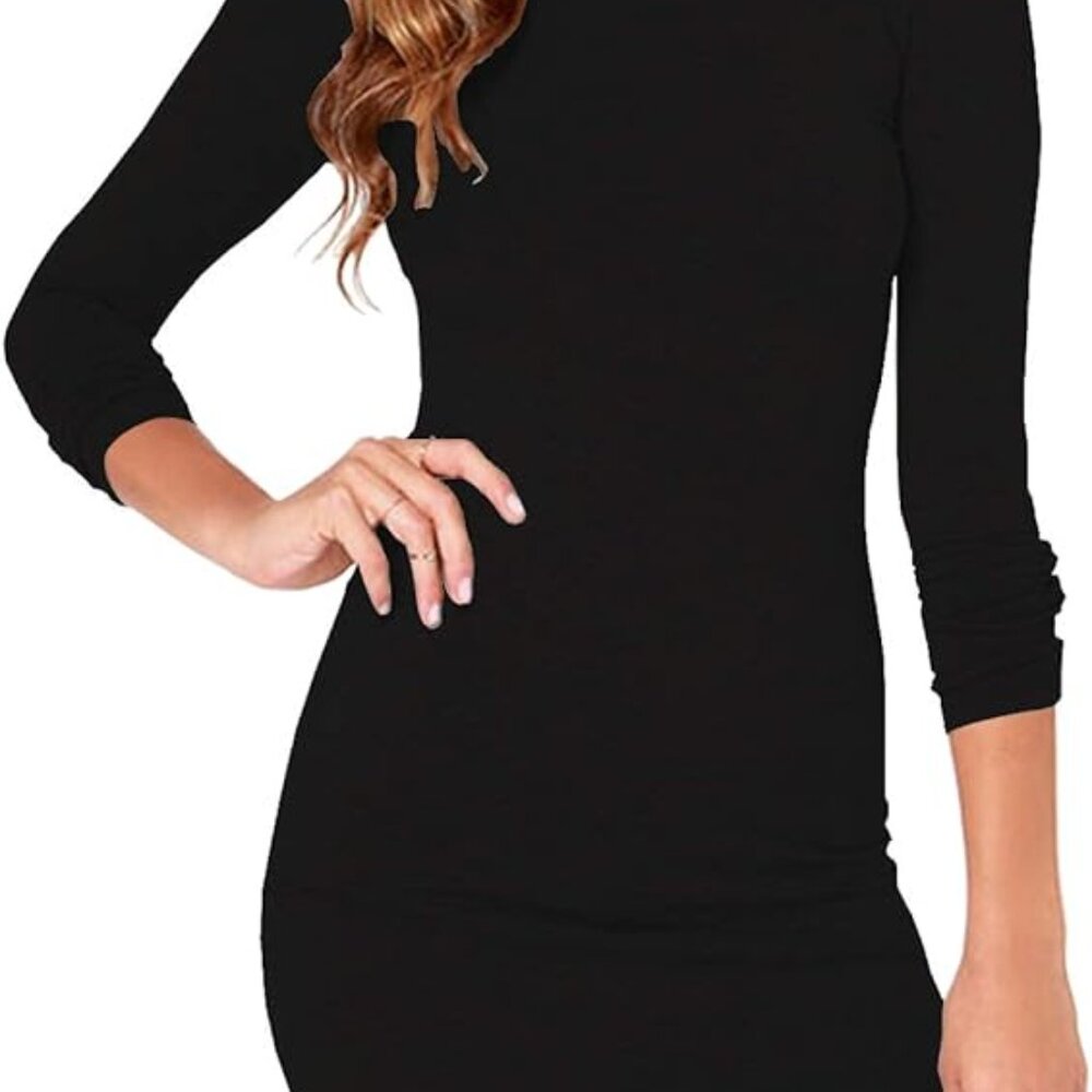 Women's Black Slip Bodycon Dress | Size M